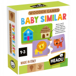 Medinis žaislas, dėlionė Headu Baby Logic, įvairių spalvų