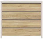 Komoda Kaspian S128-KOM4S-UKA/DMU, ka&scaron;myro sp./mauvella oak sp., 92 cm x 105 cm x 40.5 cm