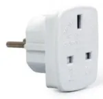 Adapteris Gembird UK Socket to Schuko Schuko, UK, balta sp.