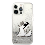 Telefono dėklas Karl Lagerfeld Liquid Glitter for Apple iPhone 13 Pro Max, Apple iPhone 13 Pro Max, sidabro sp.