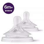 Čiulptukas buteliukui Philips Avent Natural Response, 6+ mėn., skaidri