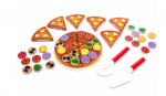 Žaisliniai virtuvės reikmenys, picos rinkinys, įvairių spalvų