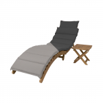 Gultų ir staliuko komplektas 4IQ Catania, pilka sp., 182 cm x 54 cm x 60 cm