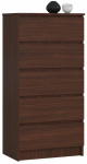 Komoda Akord Furniture Factory K60, wenge, 121 cm x 40 cm x 60 cm
