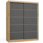 Spinta Iga 160 C, antracito sp./artisan oak sp., 61 cm x 160 cm x 200 cm
