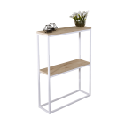 Konsolinis staliukas ADRK Mason, ruda sp./balta sp., 20 cm x 60 cm x 80 cm