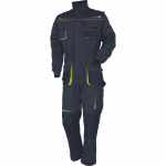 Darbinis kombinezonas vyrams Cerva Emerton Stretch, juoda sp./geltona sp., 66 dydis