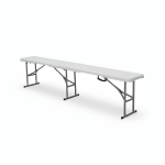 Lauko kėdė Hatis, balta sp., 180 cm x 28 cm x 43 cm