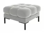 Pufas Micadoni Home Mamaia Velvet, juoda sp./&scaron;viesiai pilka sp., 60 cm x 60 cm x 41 cm