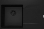 Virtuvinė plautuvė Deante Evora, granitas, 76 cm x 50 cm x 19.5 cm, juoda sp.