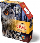 Dėlionė I Am Owl, 76 cm x 64 cm, 550 vnt., pilka sp.