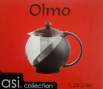 Arbatinukas su sieteliu Asi Collection, 1.25 l, skaidri sp./juoda sp.