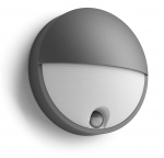 Sieninis lauko &scaron;viestuvas Philips Capricorn, 6W, LED, IP44, pilkas, 7.8 cm x 21.4 cm