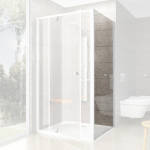Du&scaron;o sienelė Ravak Pivot PPS-100, 100 cm x 190 cm, skaidri/balta