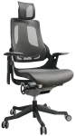 Darbo kėdė Home4you Wau, 4.9 x 65 x 112 - 129 cm, pilka sp.
