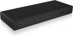 Jungčių stotelė ICY Box DK2245AC USB-C (60658), juoda sp.