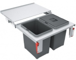 Atliekų rū&scaron;iavimo sistema Franke Garbo 60-2, 2 x 18l l, pilka