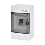 Modulinis skydas ETI ECT04PT, vir&scaron;tinkinis, IP40, 4 mod., balta sp./juoda sp.