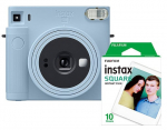 Momentinis fotoaparatas Fujifilm Square Instax Square SQ1 Glacier Blue + Instax Square 10pcs, mėlyna sp.