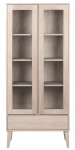Vitrina Nagano 17109, ąžuolo sp./smėlio sp., 80 cm x 37 cm x 178 cm
