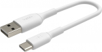 Kabelis Belkin Boost Charge USB-C/USB-A CAB001bt0MWH USB-A, USB-C, 0.15 m, balta sp.