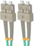 Tinklo kabelis Qoltec SC/UPC - SC/UPC 54353 SC/UPC, SC/UPC, 1 m, ruda sp./žalia sp.