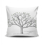 Dekoratyvinės pagalvėlės užvalkalas Mioli Decor NKLF-269, balta/juoda, 43 cm x 43 cm
