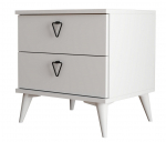 Naktinis staliukas Kalune Design Versa-Ce 3634, balta sp., 55.1 cm x 52 cm x 45 cm