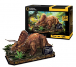 3D dėlionė National Geographic National Geographic Triceratops 306-DS1052, 39 cm x 16.5 cm, 44 vnt., įvairių spalvų