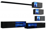 Sekcija ASM Switch XXIV, juoda sp./grafito sp., 250 cm x 40 cm x 150 cm