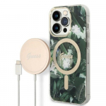 Telefonų dėklų ir įkroviklių komplektas Guess GUBPP14LHJEACSA, Apple iPhone 14 Pro, žalia