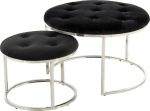 Pufas Kayoom Myla RARSZ-BLK, sidabro sp./juoda sp., 60 cm x 60 cm x 41 cm