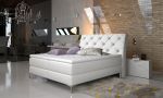 Lova pusantros vietos continental Adel Soft 17, 140 x 200 cm, balta sp., su čiužiniu, su grotelėmis