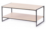 Kavos staliukas Homede Coxe, ąžuolo/juoda, 105 cm x 53 cm x 45 cm