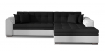 Kampinė sofa Sorento Sawana 14, Soft 17, balta sp./juoda sp., de&scaron;ininė, 195 x 295 cm x 80 cm
