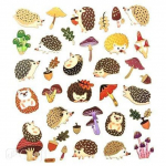 Lipdukas DallPrint Hedgehogs, vaiki&scaron;ki, 17 cm, 15 cm įvairių spalvų