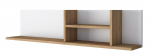 Sieninė lentyna Kalune Design AE103 2641, balta sp./rie&scaron;uto sp., 25 cm x 120 cm x 19.8 cm