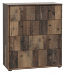 Komoda Forte Tempra T2KK212-H51, tamsaus ąžuolo sp., 74 cm x 85 cm x 35 cm