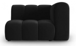 Modulinė sofa Micadoni Home Lupine Velvet, juoda sp., de&scaron;ininė, 114 x 87 cm x 70 cm