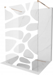 Du&scaron;o sienelė Mexen Kioto Walk-In, 110 cm x 200 cm, balta sp./rausvojo aukso sp./grūdintas
