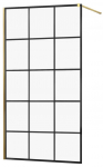 Du&scaron;o sienelė Mexen Kioto Walk-In, 100 cm x 200 cm, aukso sp./juoda sp./grūdintas