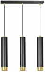 &Scaron;viestuvas kabinamas Emibig Kibo 3, GU10, 3 x 8 W, aukso sp./juoda sp.
