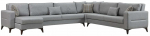 Kampinė sofa - lova Atelier Del Sofa Kristal 730MST1353, &scaron;viesiai pilka sp., 90 x 367 cm x 86 cm