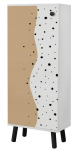 Batų spintelė Kalune Design Vegas SB 962, ruda sp./balta sp., 38 cm x 50 cm x 135 cm