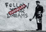 Fototapetas Artgeist Dreams Cancelled (Banksy), 70 cm x 100 cm