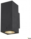 Sieninis lauko &scaron;viestuvas SLV Enola, 19W, LED, IP65, juoda sp., 10 cm x 23 cm