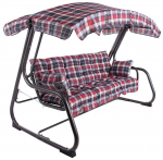 Lauko sūpynės Patio Ravenna, balta sp./juoda sp./raudona sp., 209 cm x 132 cm x 171 cm