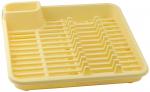 Indų džiovykla Domotti Milo, 39 cm x 39 cm x 7.1 cm, plastikas, geltona sp.