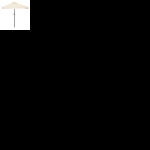 Sodo skėtis ModernHome, 200 cm x 140 cm, smėlio sp.
