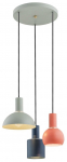 &Scaron;viestuvas kabinamas Argon Sines 1479, E27, 3 x 15 W, mėlyna sp./rožinė sp./pilka sp.